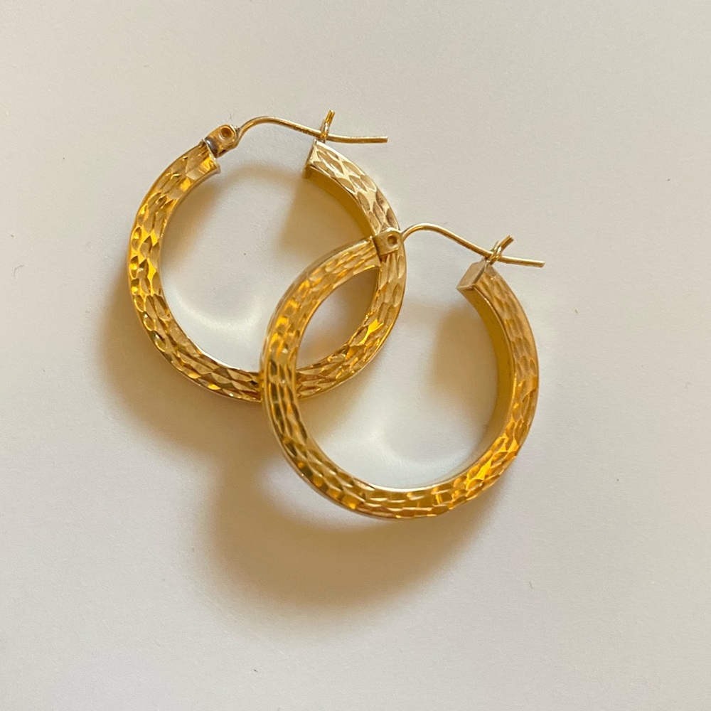 Solid 14k Gold Hoops